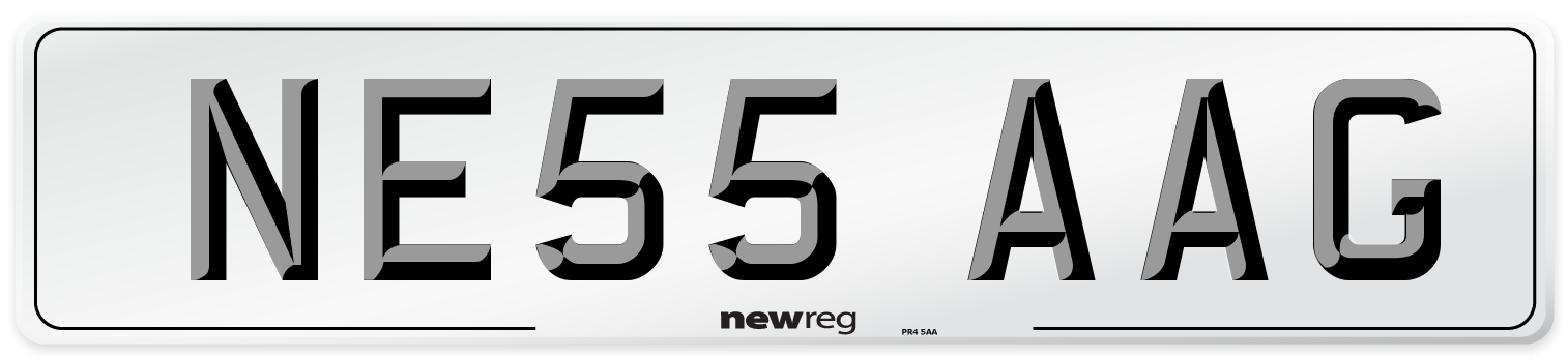 NE55 AAG Number Plate from New Reg